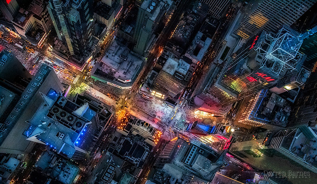 'Hanging out above Times Square'