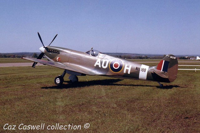 NH188 (CF-NUS) Spitfire IX  421 squadron markings, coded AU.H