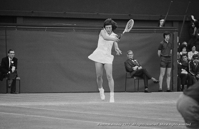 126007  Billie Jean King, Wimbledon tennis, 1972