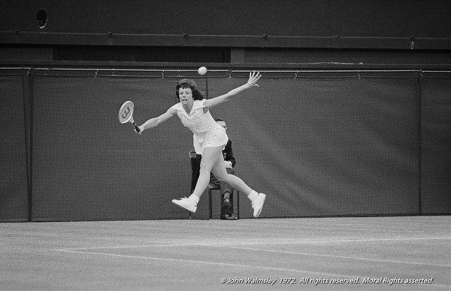 126005  Billie Jean King, Wimbledon tennis, 1972