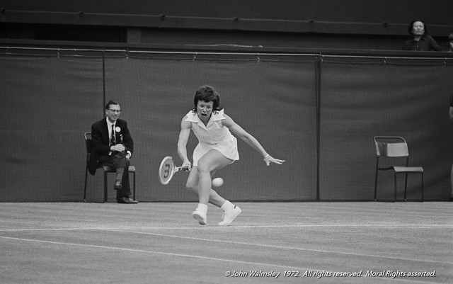 126008  Billie Jean King, Wimbledon tennis, 1972
