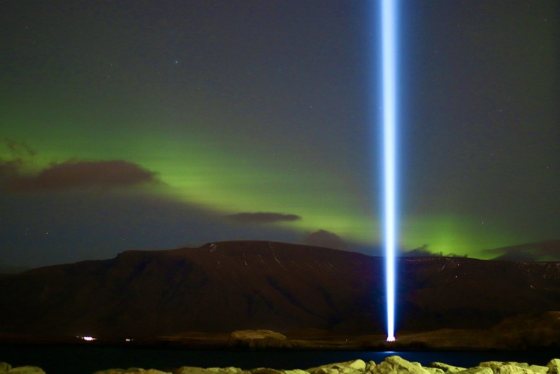 Imagine Peace Tower by Yoko Ono/ Iceland