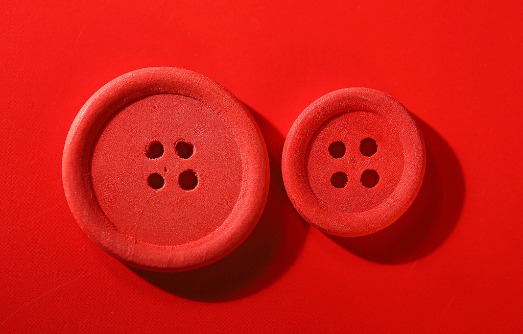 Red Wooden Buttons