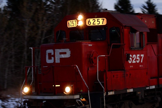 CP 6257 (SD-60) leading CP Manifest on the Hinckley Subdivision 10-26-2020