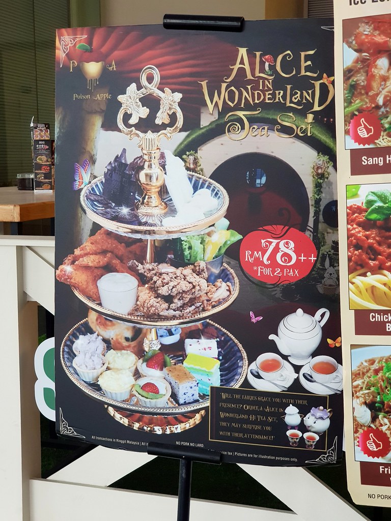 爱丽丝漫游仙境下午茶 Alice in Wonderland Afternoon Tea Set rm$78 @ Poison Apple Restaurant and Bar in EGG, Bandar Sunway