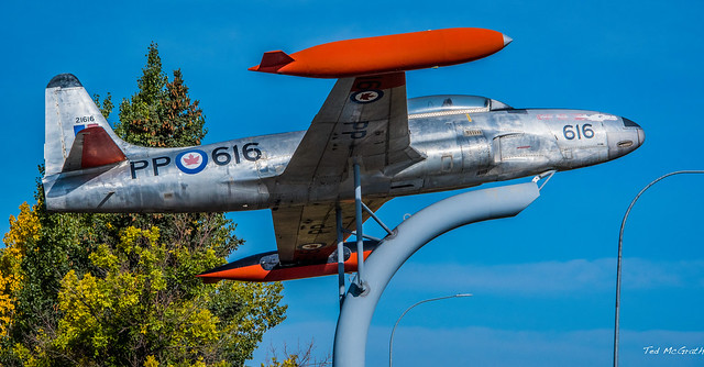 2020 - BC-AB Road Trip - 97 of 214 - Nanton, Alberta - Canada's Bomber Command Museum - T-33 Jet Trainer