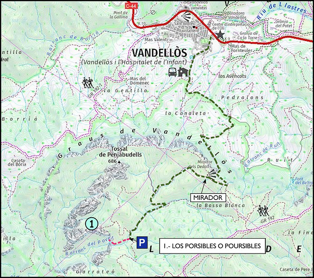 Vandellòs - Los Dedalts - Graus de Vandellòs -01- Barranc d'en Perdigó -03- Sector Los Porsibles 01 Acceso 05