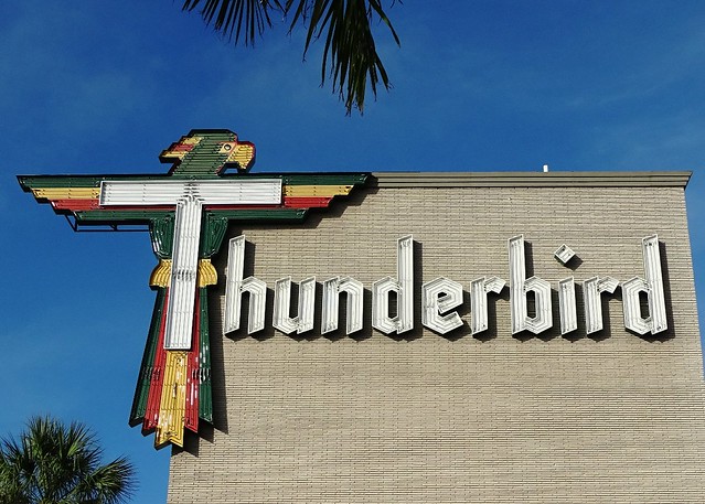FL, Treasure Island-Thunderbird Resort Neon Sign