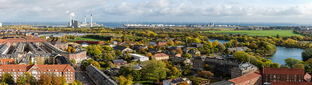 Christiania panoramic from the top of the spire of the Church of our Saviour