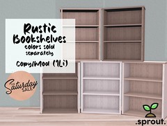.sprout. rustic bookshelves