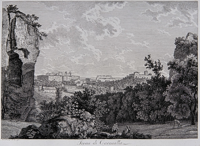 Etching - Caracalla's thermal baths - crop