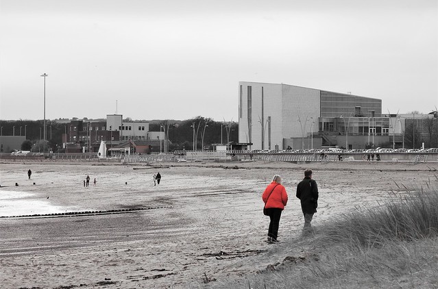 Lady in the RED Coat - Littlehaven Beach - South Shields