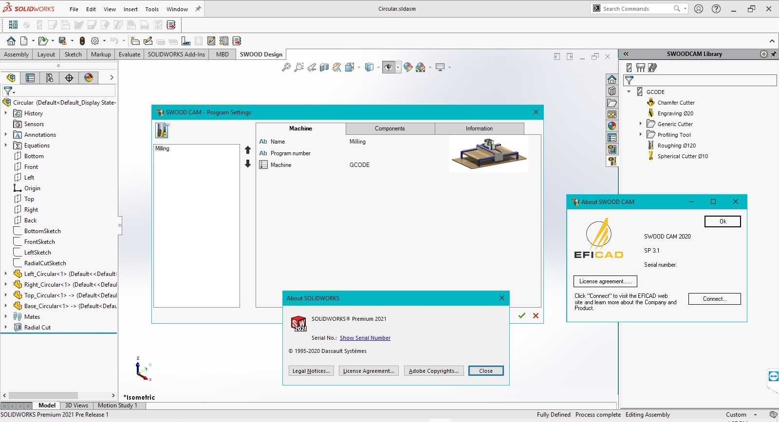 Working with SWOOD CAM 2020 SP3.1 for SolidWorks 2010-2021