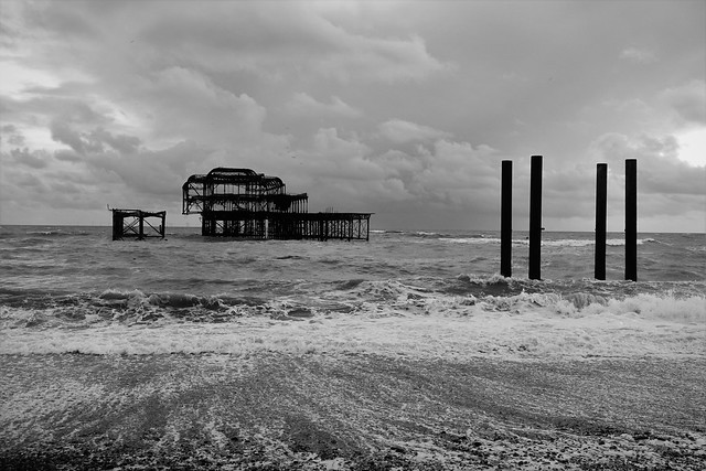 The Wild and Lonely West Pier of Brighton