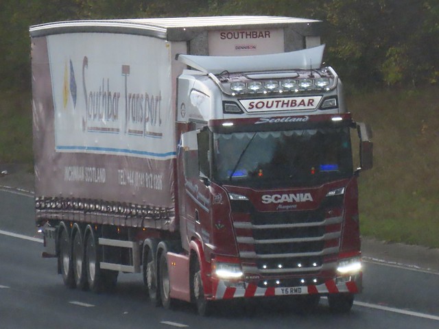 Southbar Transport, Scania S500 (Y5RMD) On The A1M Northbound