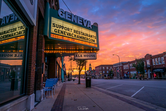 Beautiful Sunrise at the Geneva Theater | Geneva, Illinois