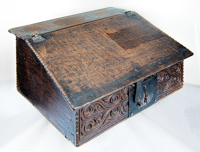 17th century slant lid bible box