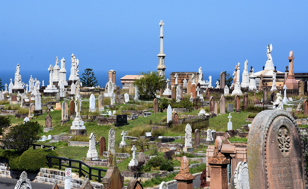 Waverley Cemetery, Bronte, Sydney, NSW.