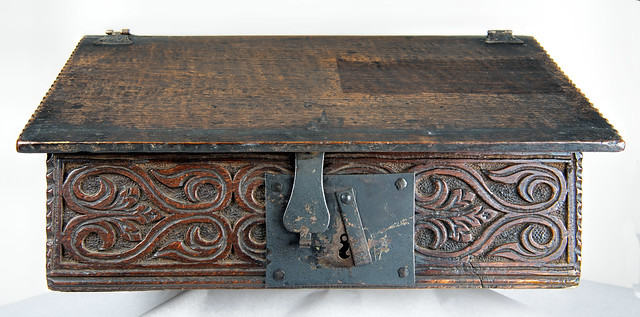 17th century slant lid bible box