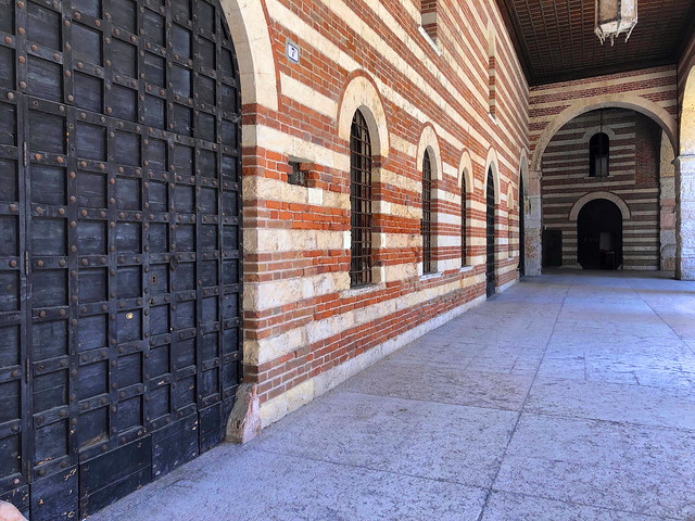 Internal walls, Castello Sforzesco, Milan, Italy.
