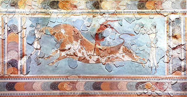 Bull Leaping Fresco - Heraklion Archaeological Museum - Crete