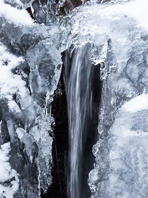 Waterfall with ice