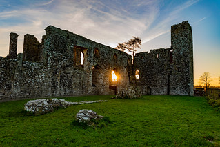 Bective Abbey at sunset