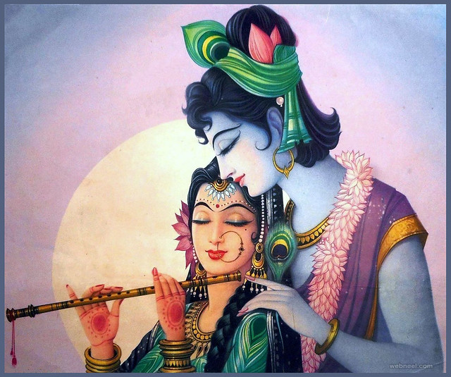 Indian Painting Krishna Radha