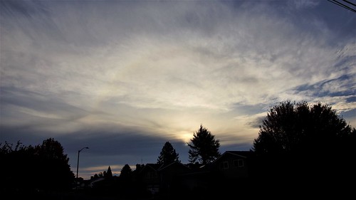 sunrise clouds pdx portland or halo