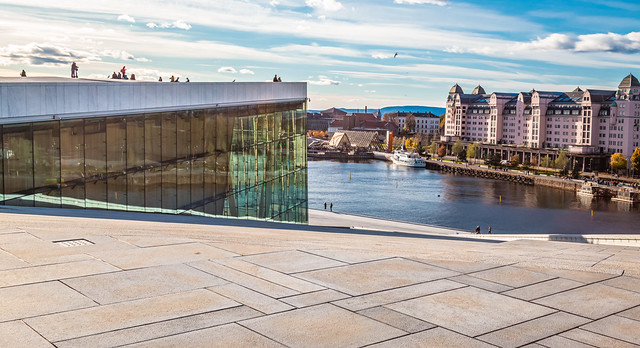 Oslo Opera House - walking on the roof