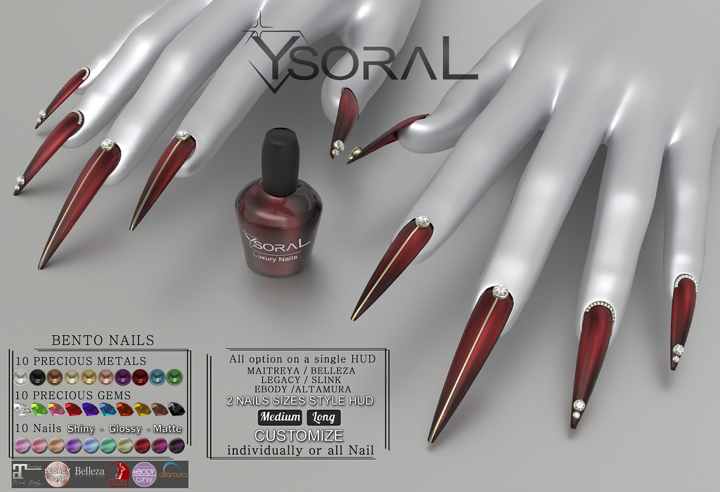 ~~ Ysoral ~~ .: Luxe Nails Mercure:.(BENTO NAILS STYLE HUD)