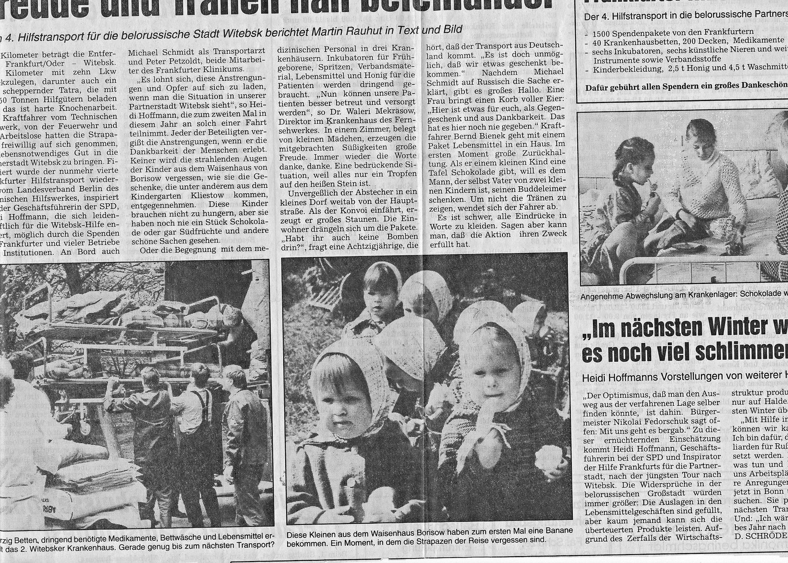 1992 HumanitäreHilfe 103 WitebskPresse