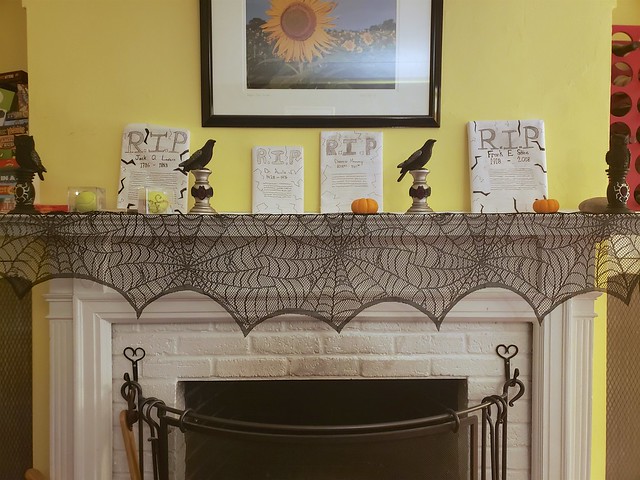 Halloween Decorations On The Mantle