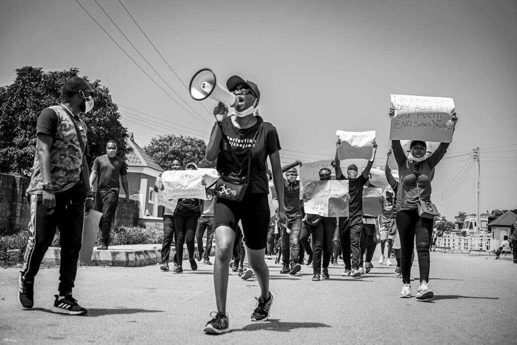 Proteste der End SARS Bewegung in Lagos