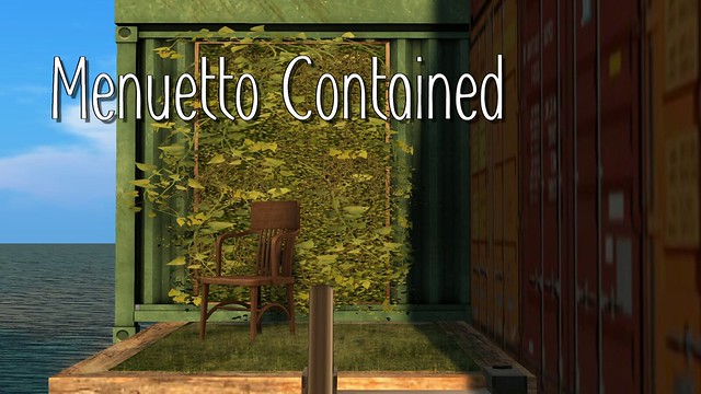 Empty chair, and a menuetto contained