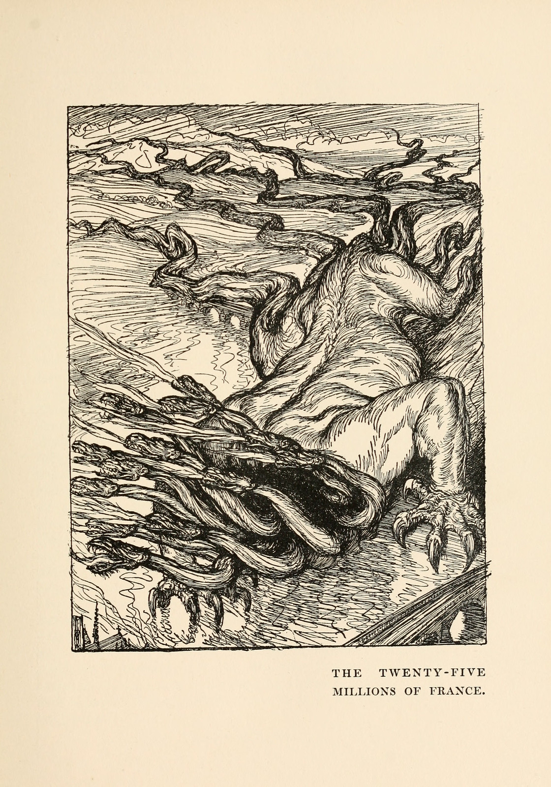 Edmund Joseph Sullivan - The Twenty Five, illustration from Thomas Carlyle's "The French Revolution" 1910