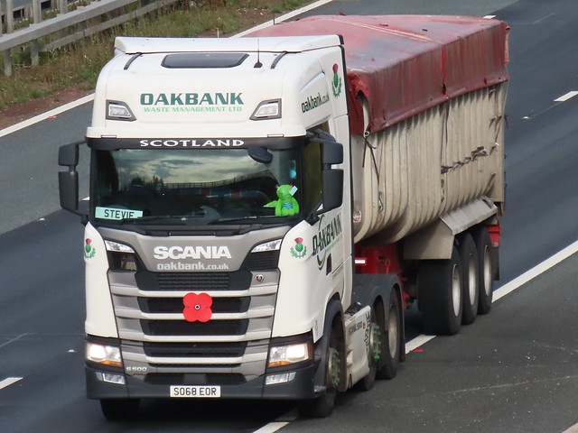 Oakbank Scotland, Scania S500 (SO68EOR) On The A1M Southbound