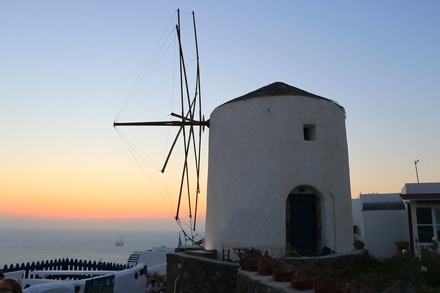 Santorini windmills