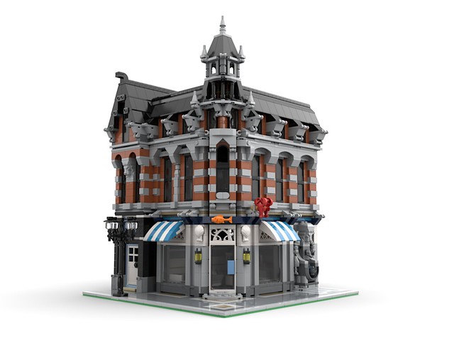 Lego MOC Modular • Bricksterdam Fish Shop