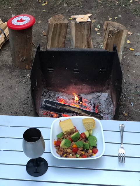 Kakabeka Falls PP - Dinner by the fire