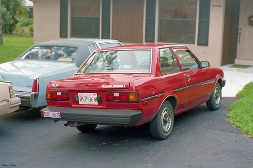car sedan automobile florida 1987 toyota 1983 1980s corolla lakeworth