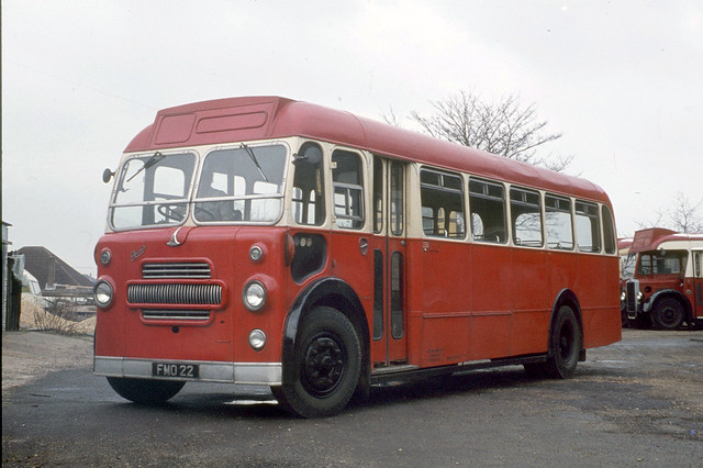 Rossmore Bus Co. Parkestone , Poole , Dorset . FMO22 . Parkestone Garage yard , Dorset . Saturday morning 29th-January-1972 .