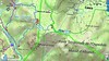 Carte IGN du secteur de Cinaghja avec le tracé du parcours PR5 - Sentier de Conca - Pianu d'Ovoru