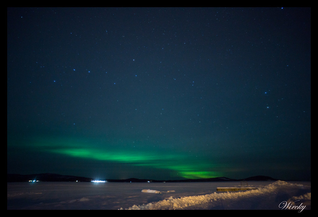 Aurora boreal en Lago Inari