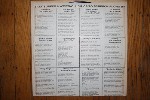 Weird-Oh's/Silly Surfers Inner Sleeve/Lyrics (Hairy Records 1964) | by Donald Deveau