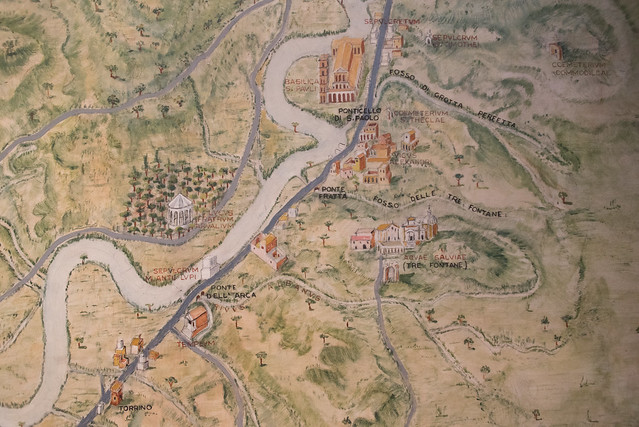 Painting of the Via Ostiense and surroundings: detail