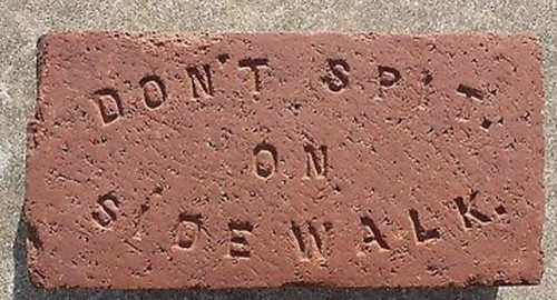 Don’t spit on the sidewalk