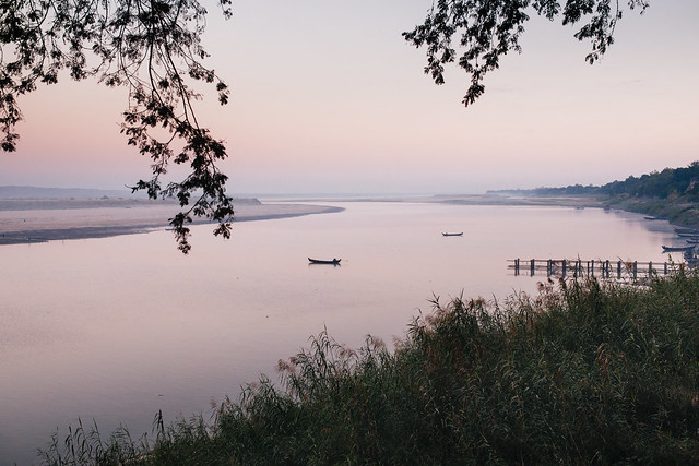 Ayeyarwady river at dawn