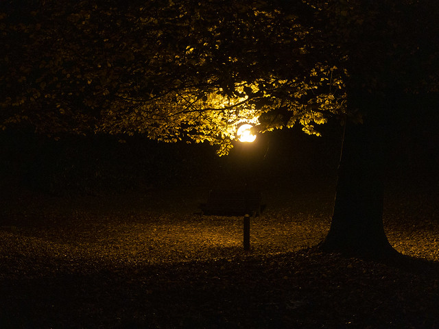 Williamson Park at night, Lancaster, Lancashire, UK