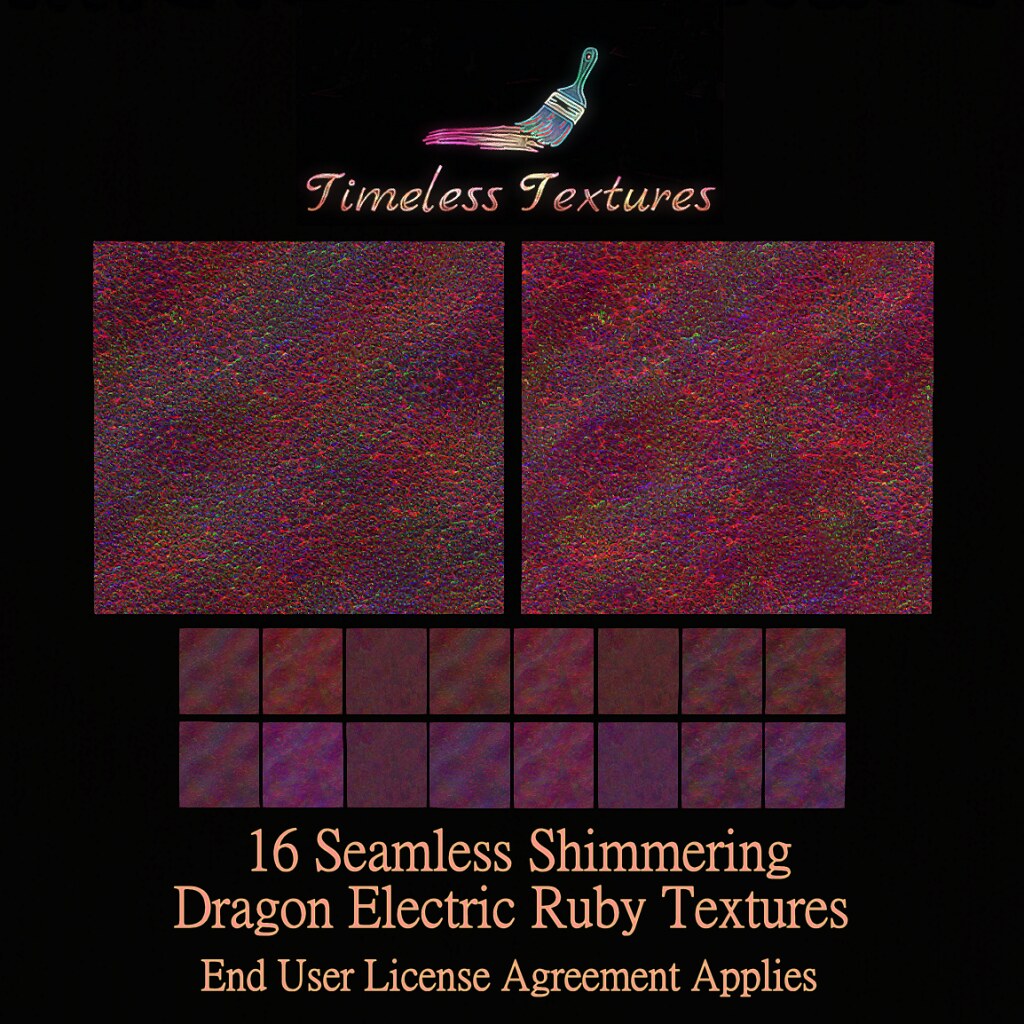 TT 16 Seamless Shimmering Dragon Electric Ruby Timeless Textures ++